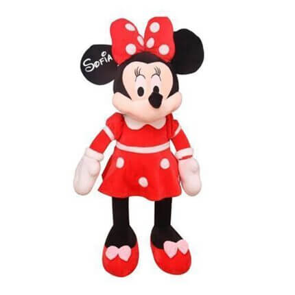 Jucarie plus Minnie Mouse 100 CM Rosu personalizata cu nume